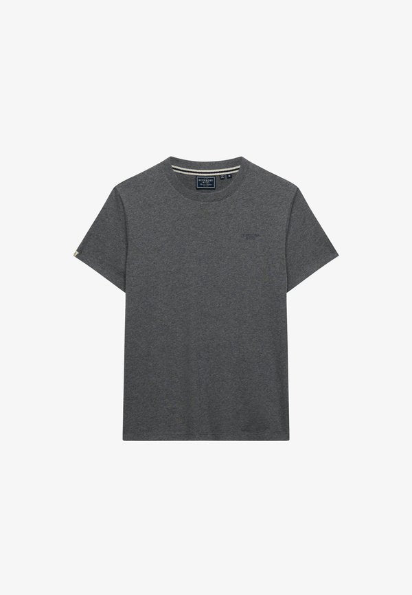 Superdry & Co SUPERDRY ESSENTIAL STACKED LOGO EMBROIDERED T-SHIRT.. - Basic T-shirt - antique grey marl stone grey