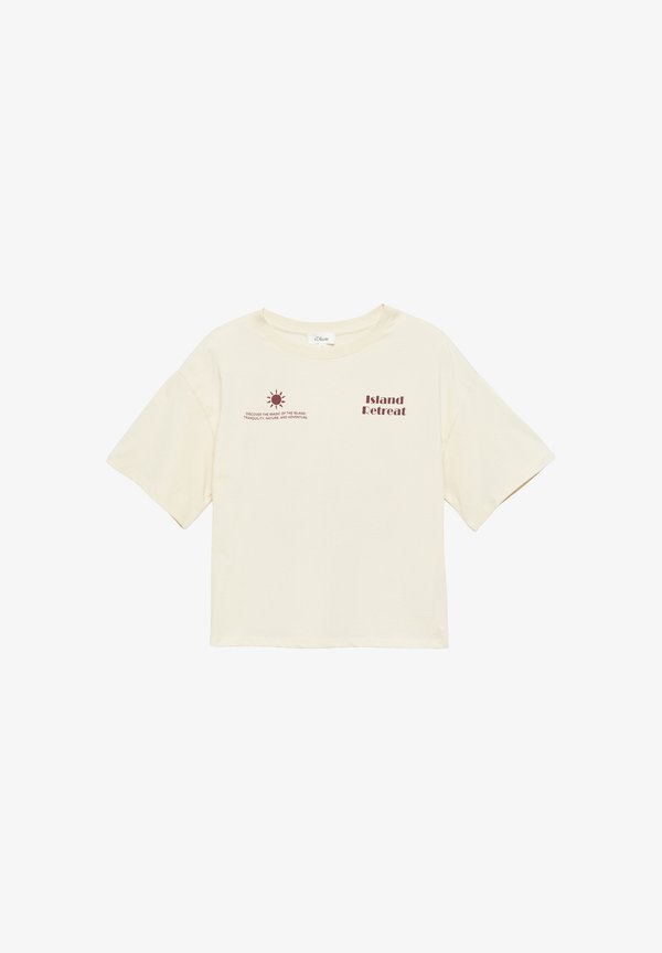 s.Oliver T-SHIRT - Print T-shirt - helles beige