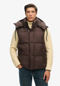 Superdry & Co Waistcoat - dark oak grid