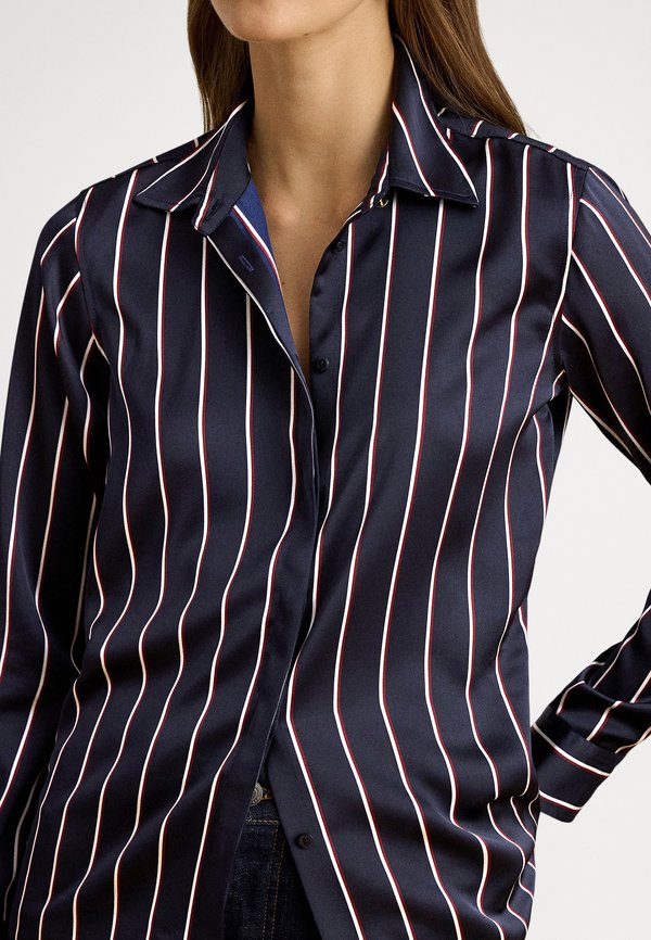 Lauren Ralph Lauren CLASSIC FIT STRIPED CHARMEUSE SHIRT