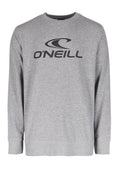 Grauer Sweatshirt aus Baumwollmischung. Mit langen Ärmeln, einem Rundhalsausschnitt und einem schwarzen O'Neill-Logo auf der Vorderseite. Schlichte Struktur.