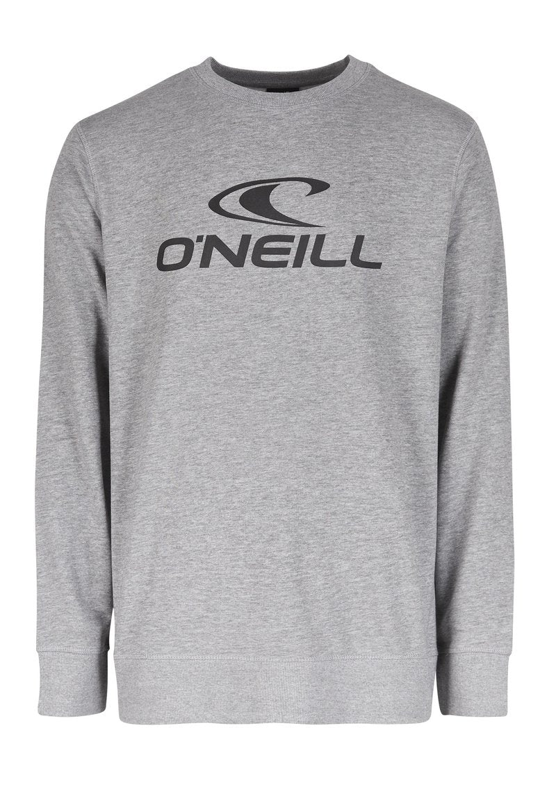 Grauer Sweatshirt aus Baumwollmischung. Mit langen Ärmeln, einem Rundhalsausschnitt und einem schwarzen O'Neill-Logo auf der Vorderseite. Schlichte Struktur.