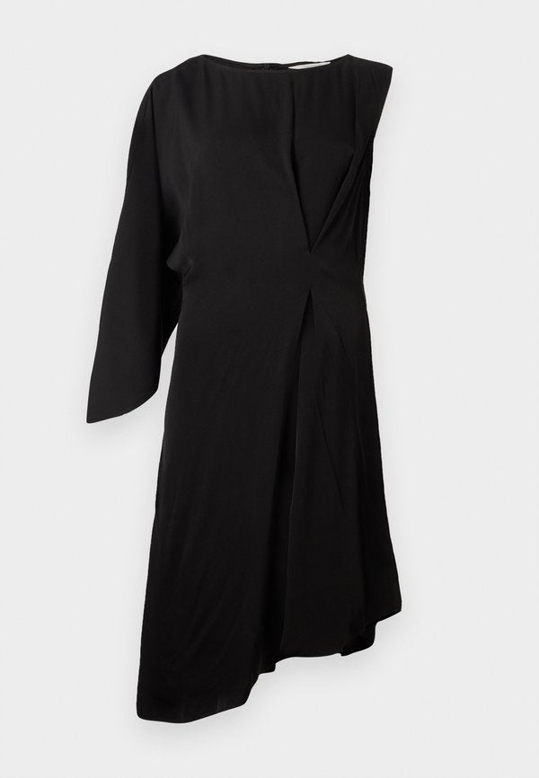 Selected One-shoulder asymmetrical viscose