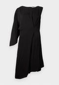 Selected One-shoulder asymmetrical viscose