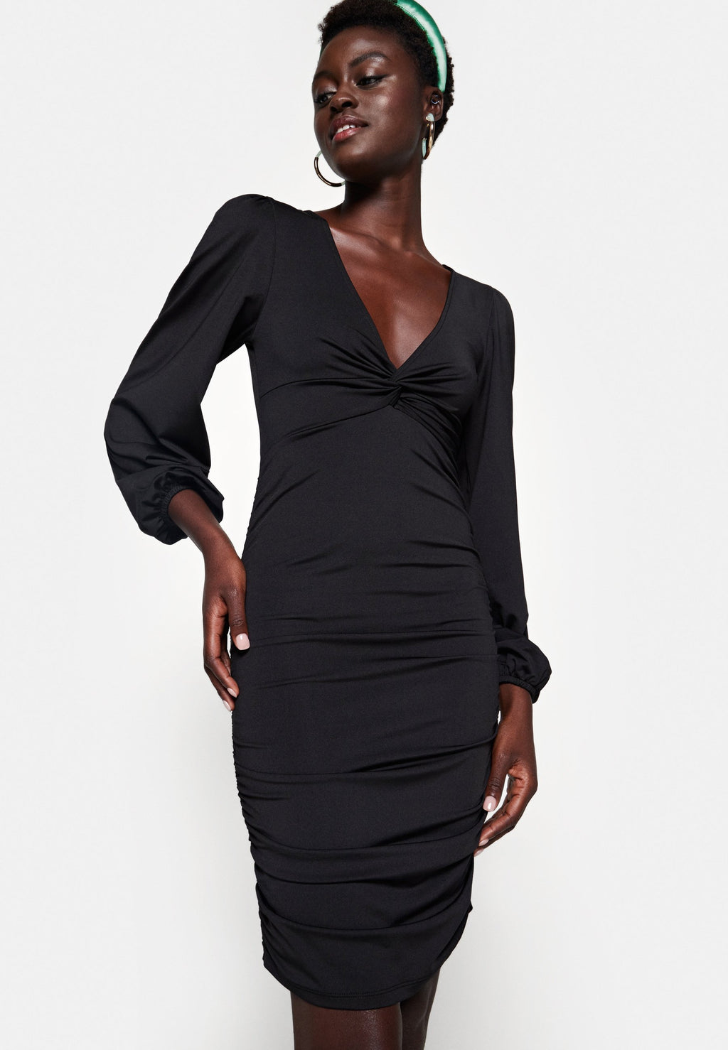 Nly by Nelly BALLOON SLEEVE TWIST DRESS