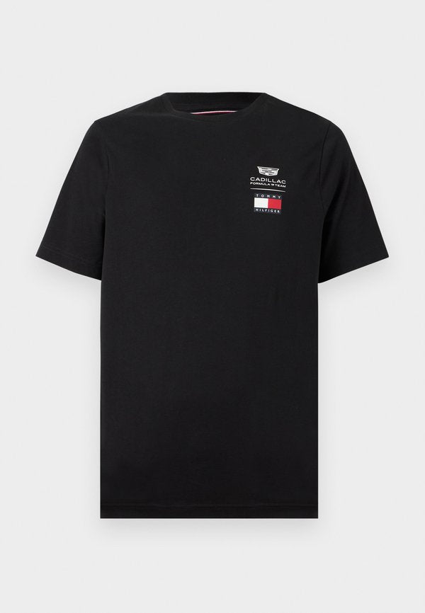 Tommy Hilfiger TH X CADILLAC FORMULA 1 TEAM LOGO TEE UNISEX - Print T-shirt - black