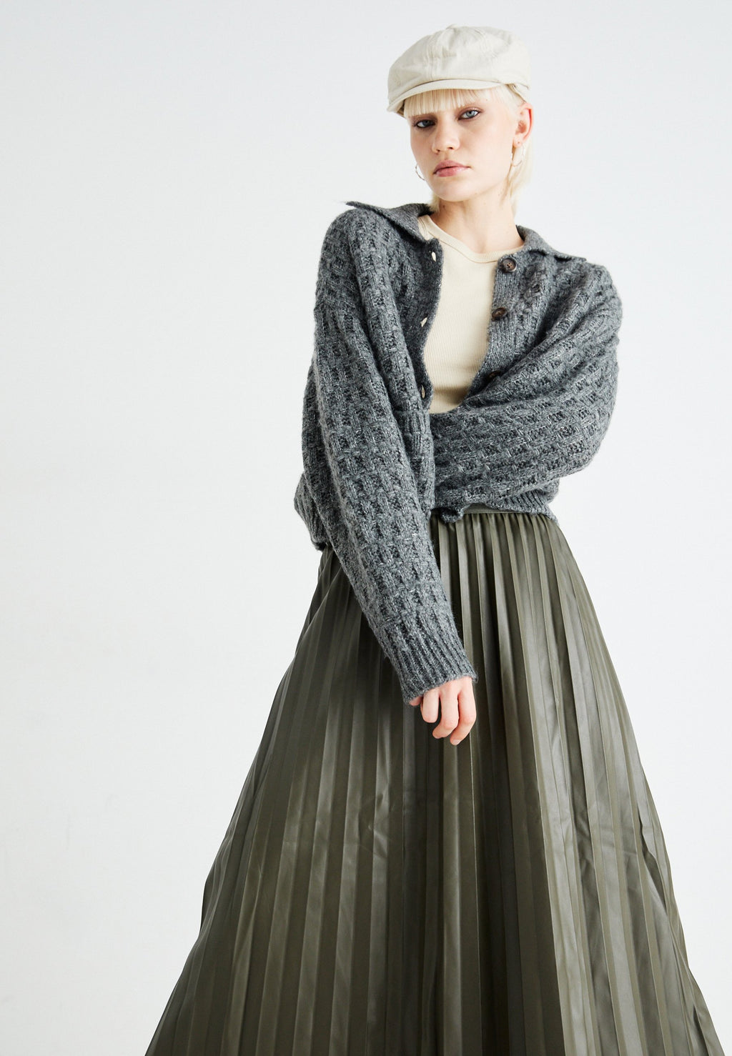 Vero Moda VMPUFFY COATED PLEAT SKIRT