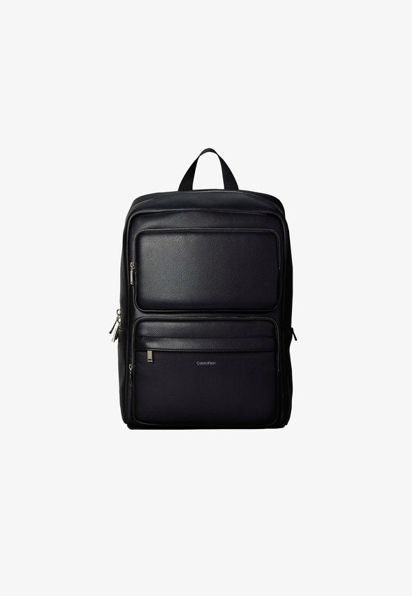 Calvin Klein RAISED DOUBLE POCKET - Rucksack - black