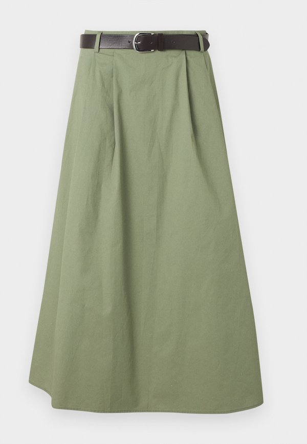 ONLY Plissé ONLZORA Plissé Long - A-line skirt - oil green
