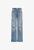 ONLY WIDE-FIT JEANS ONLJUICY HIGH WAIST WIDE LEG FIT JEANS - Relaxed fit jeans - light blue denim