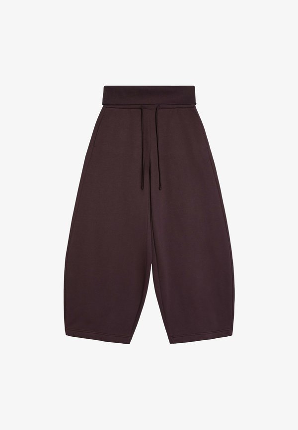 Bershka FOLD-OVER WAIST TROUSERS - Tracksuit bottoms - mauve