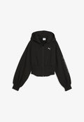 Puma STREET GLAM BEDAZZLED FZ BALLOON SLEEVE HOODIE FL - Zip-up sweatshirt - puma black