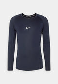 Nike Performance M NP DF TIGHT TOP LS - Long sleeved top - obsidian/white