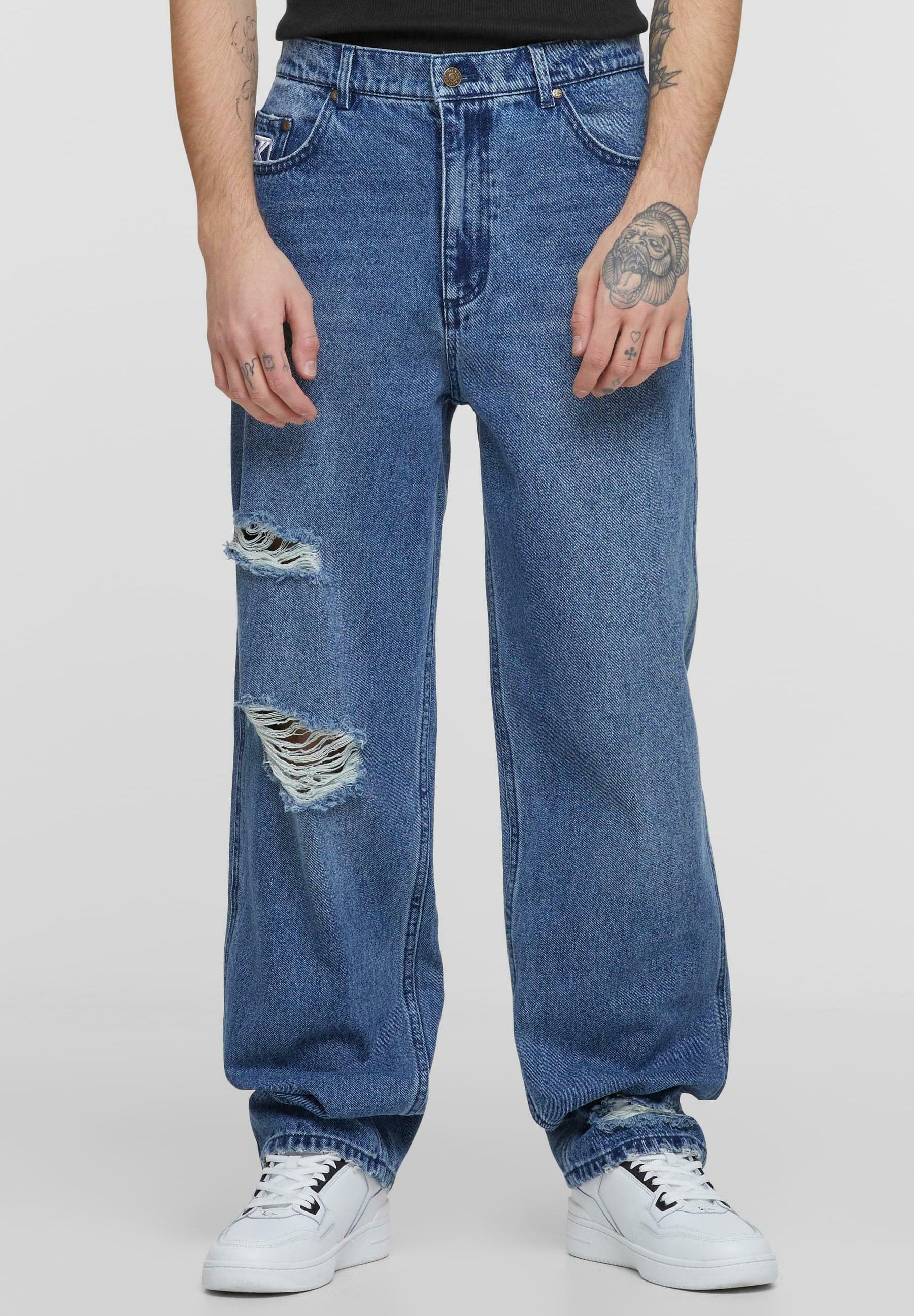 Karl Kani SMALL SIGNATURE BAGGY FIVE POCKET HEAVY DISTRESSED