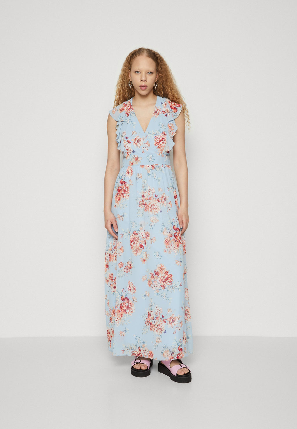 VILA VIKARIN V NECK ANKLE DRESS