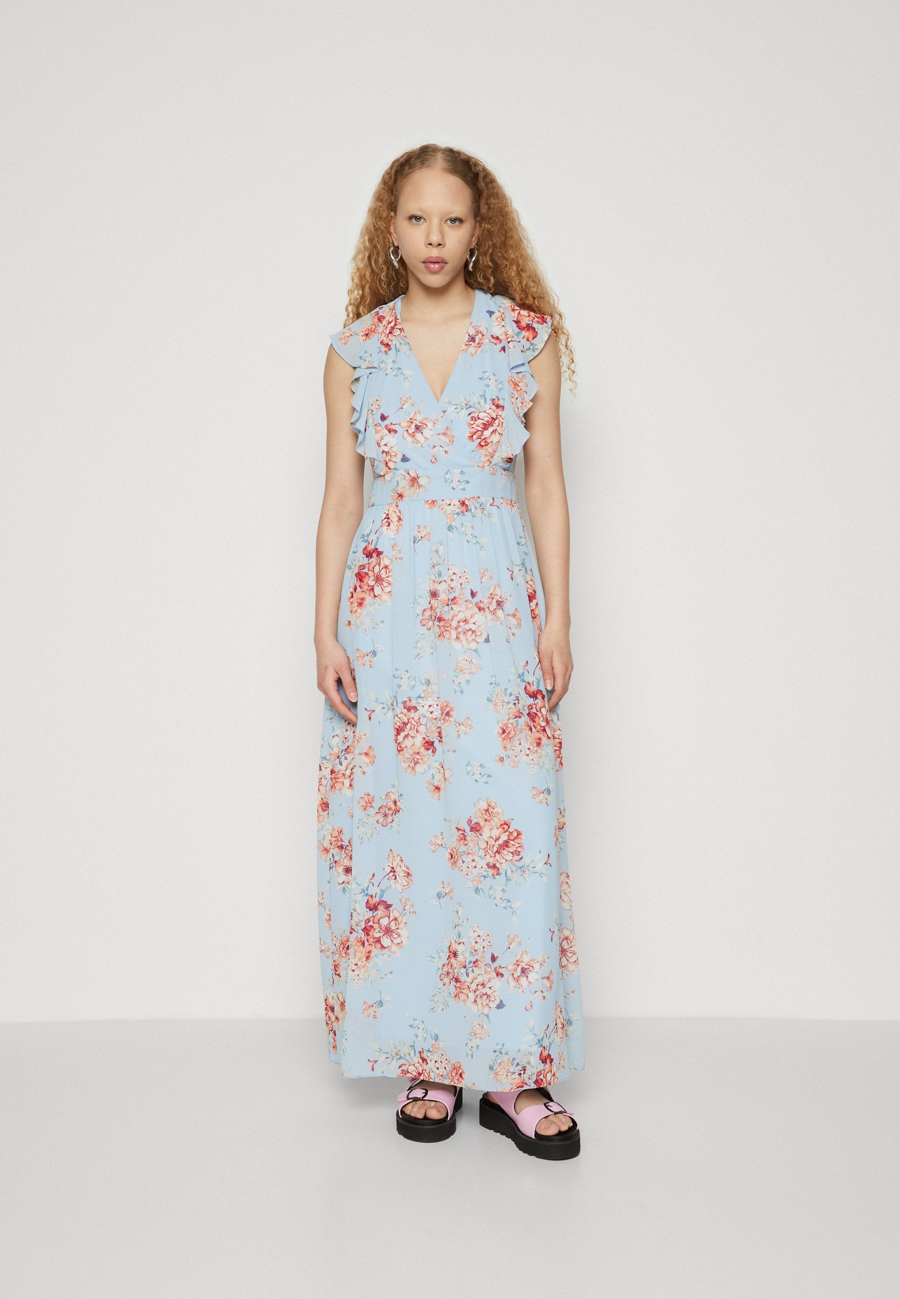 VILA VIKARIN V NECK ANKLE DRESS