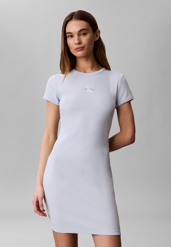 Calvin Klein Jeans MONOLOGO DRESS - Jersey dress - plein air