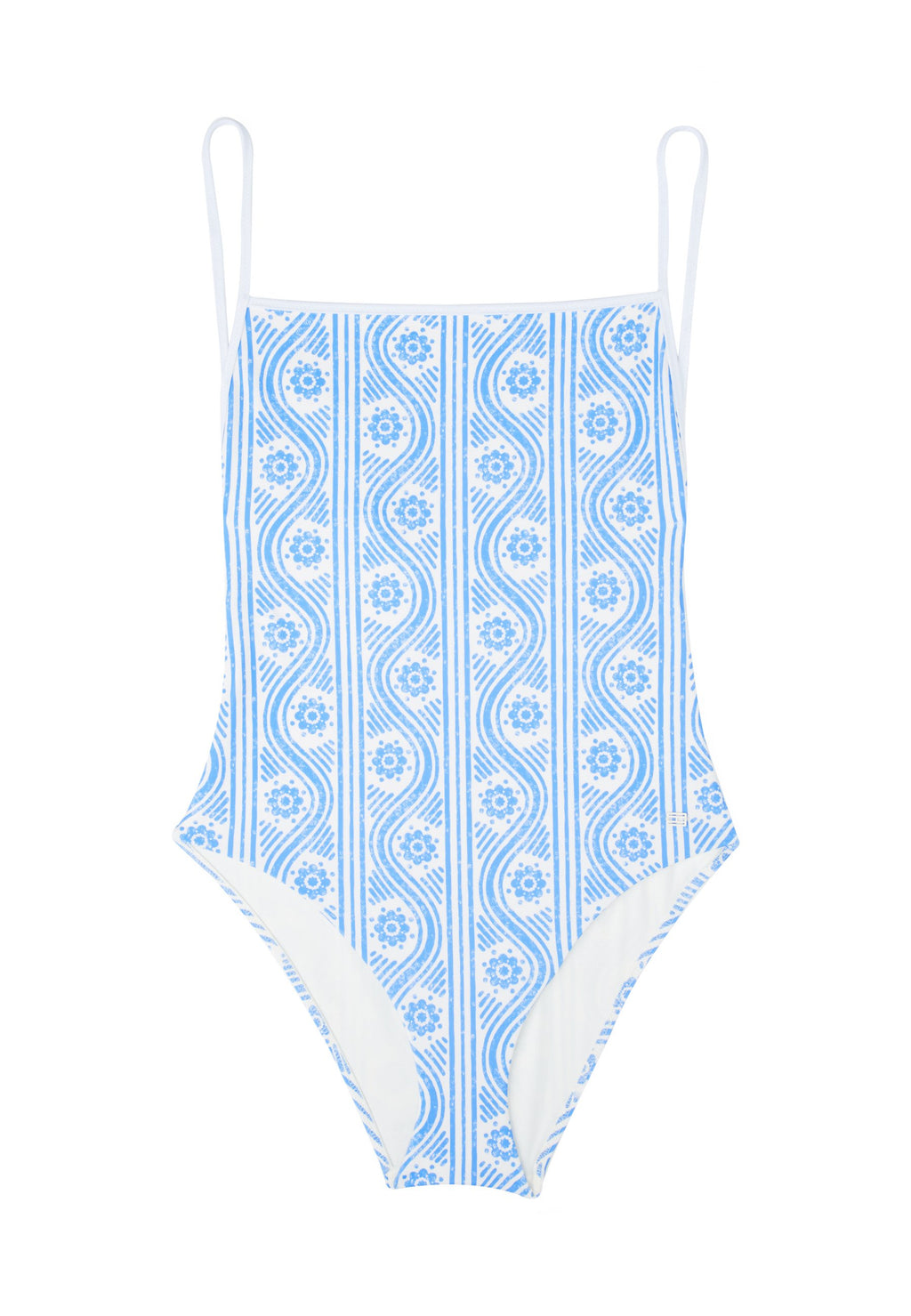 ESSENTIALS STRAIGHT NECK ONE PIECE PRINT Media 1