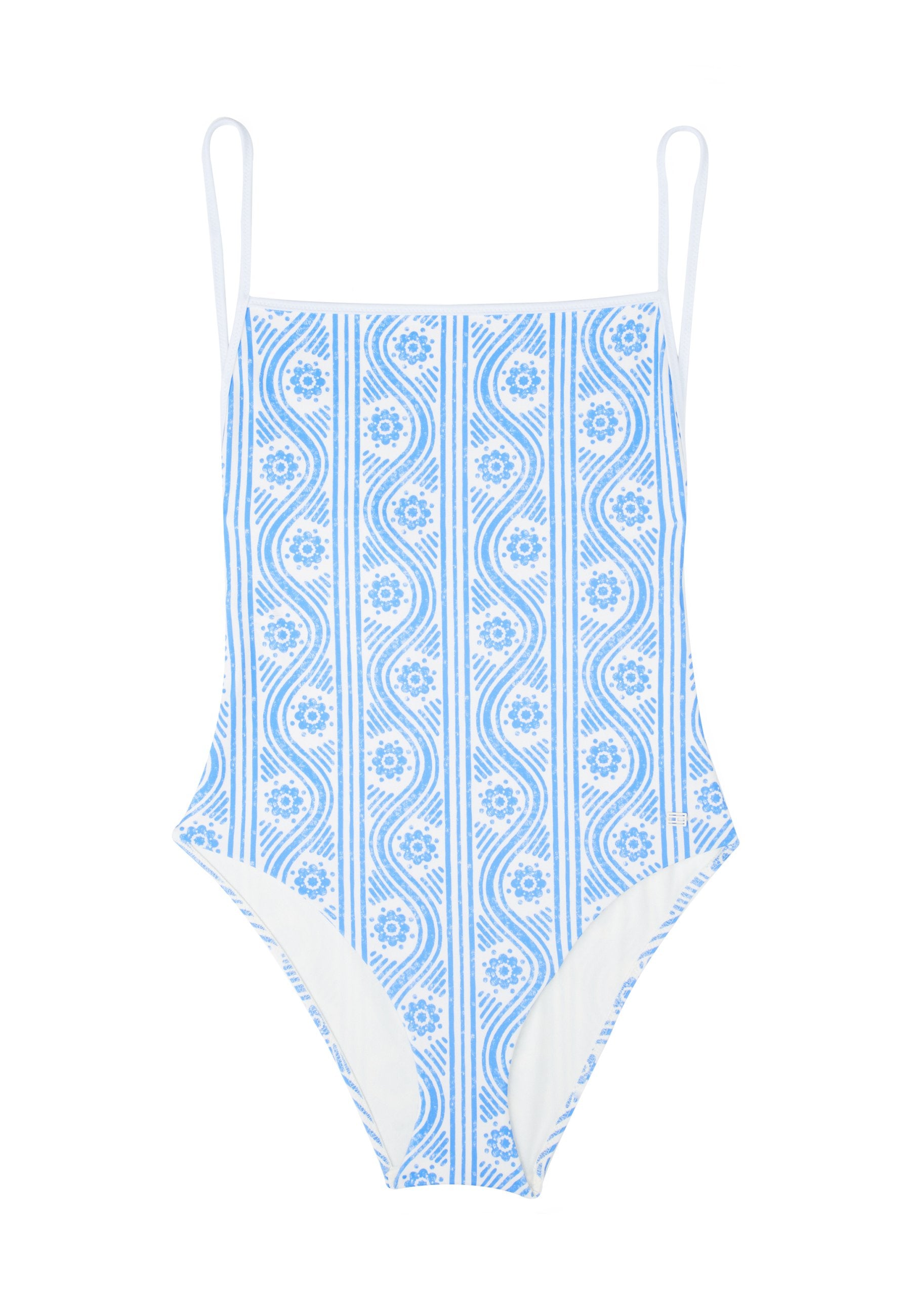 ESSENTIALS STRAIGHT NECK ONE PIECE PRINT Media 1