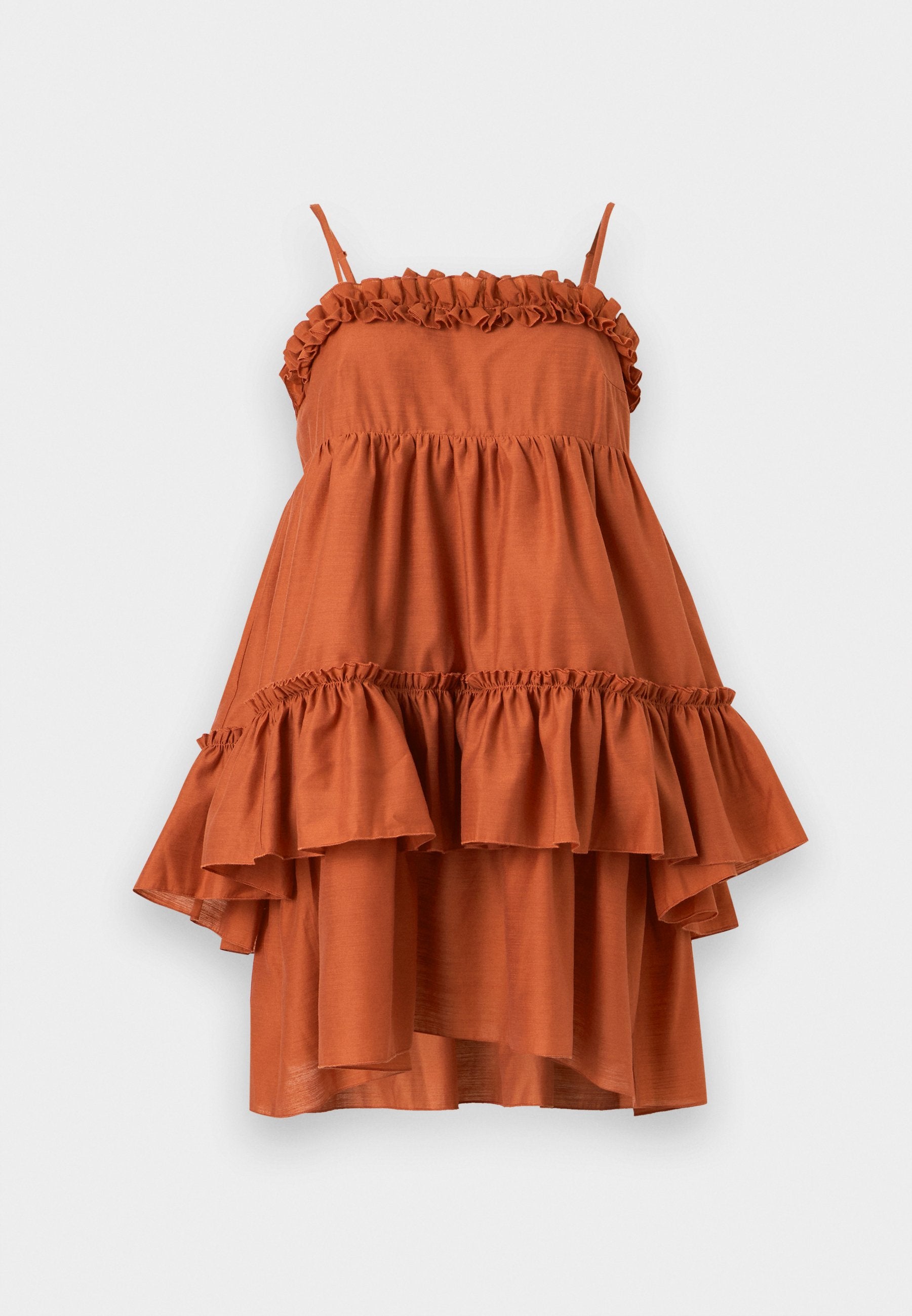 Topshop FRILL MIDI DRESS