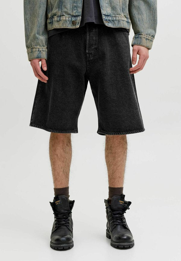 Jack & Jones Denim gy fit - Denim shorts - black denim