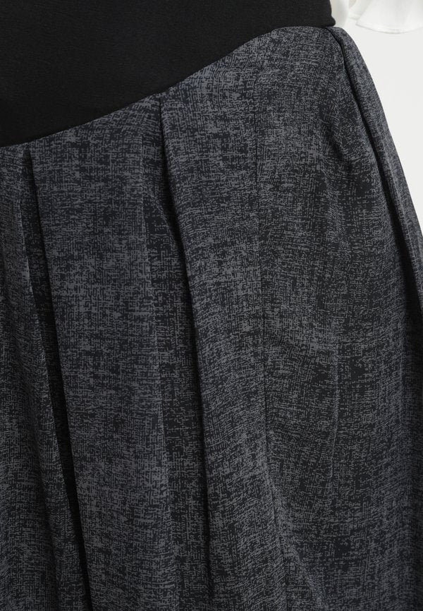 ohma! GEORGETTE MIDI SKIRT PRINTED IN FAKE CHEVIOT