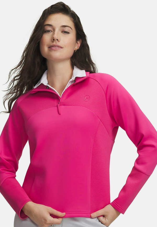 Under Armour DRIVE MIDLAYER - Long sleeved top - virtual pink