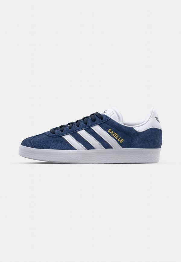 adidas Originals GAZELLE UNISEX - Trainers - colleiate navy/white/gold-coloured metallic