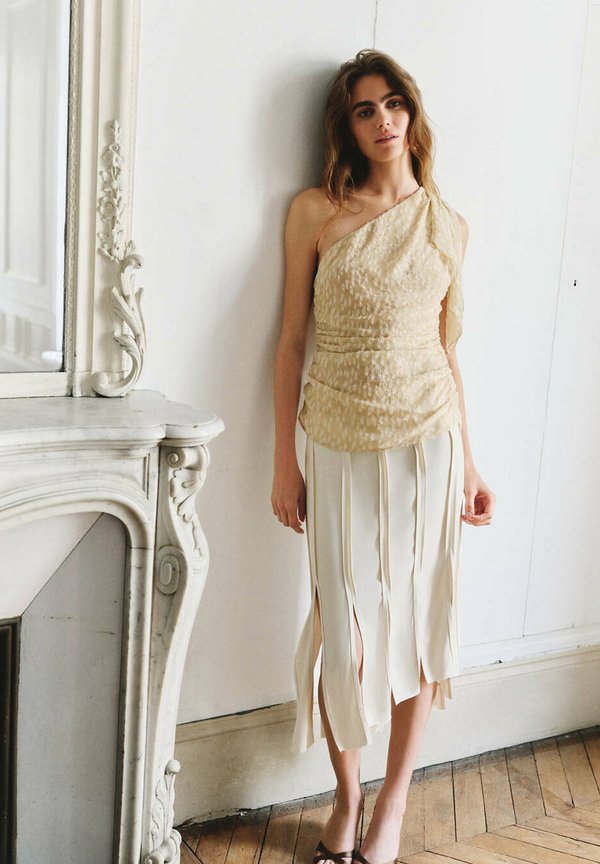 Mango ADULT - Blouse - beige