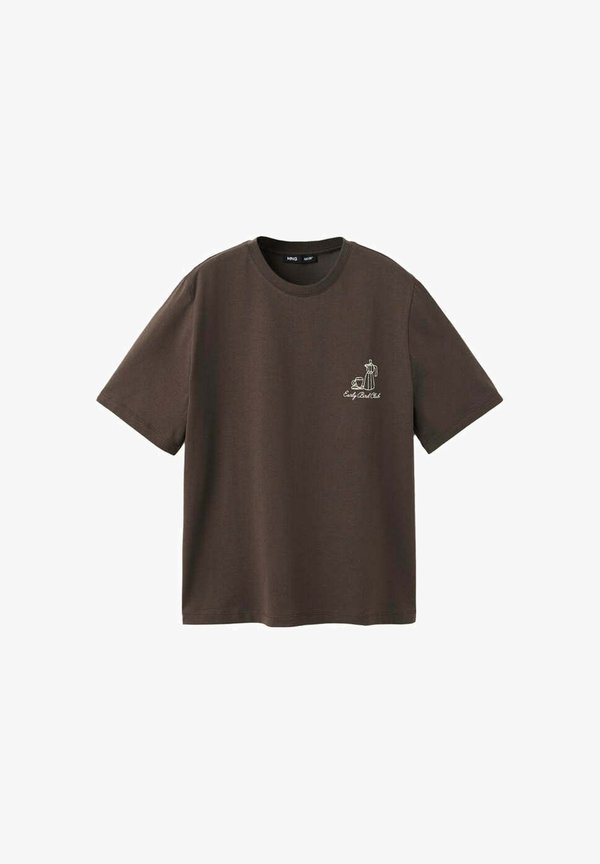 Mango ADULT - Print T-shirt - dark brown