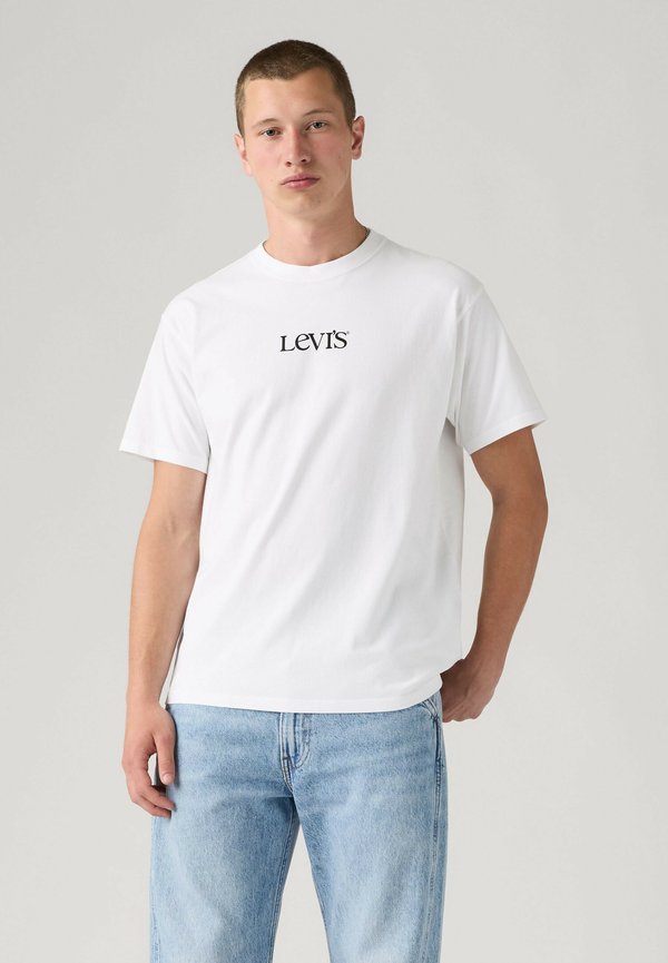 Levi's® VINTAGE FIT GRAPHIC TEE 501 BLUES VW WHI - Print T-shirt - record swap egret - whites