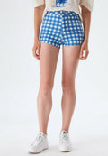 LTB LTB Hailey Sky Checker Wash Shorts Skinny Fit
