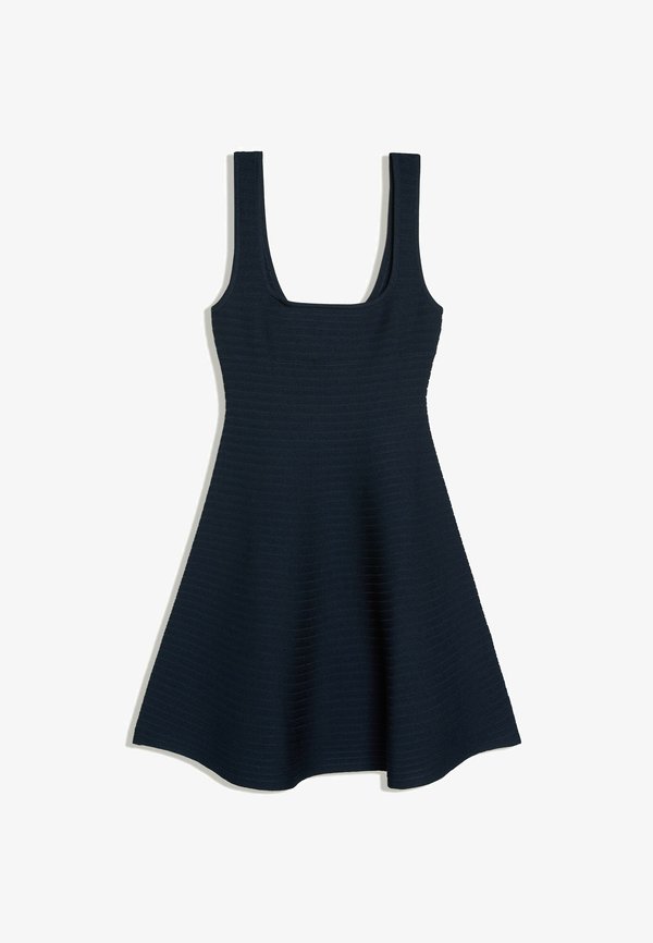 Bershka FLARED KNIT - MINI DRESS - Jumper dress - royal blue