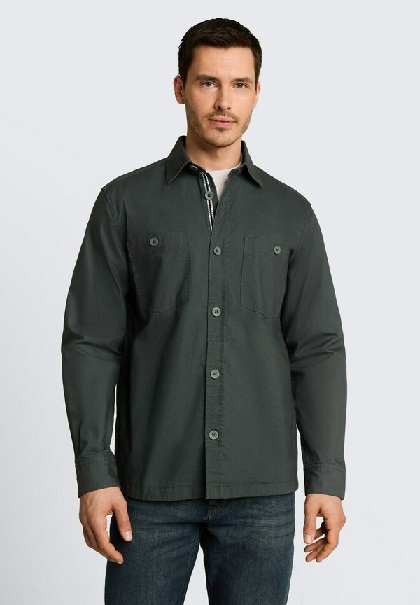 TOM TAILOR TOM TAILOR BLUSEN & SHIRTS OVERSHIRT MIT EINGRIFFSTASCHEN - Summer jacket - darkest olive