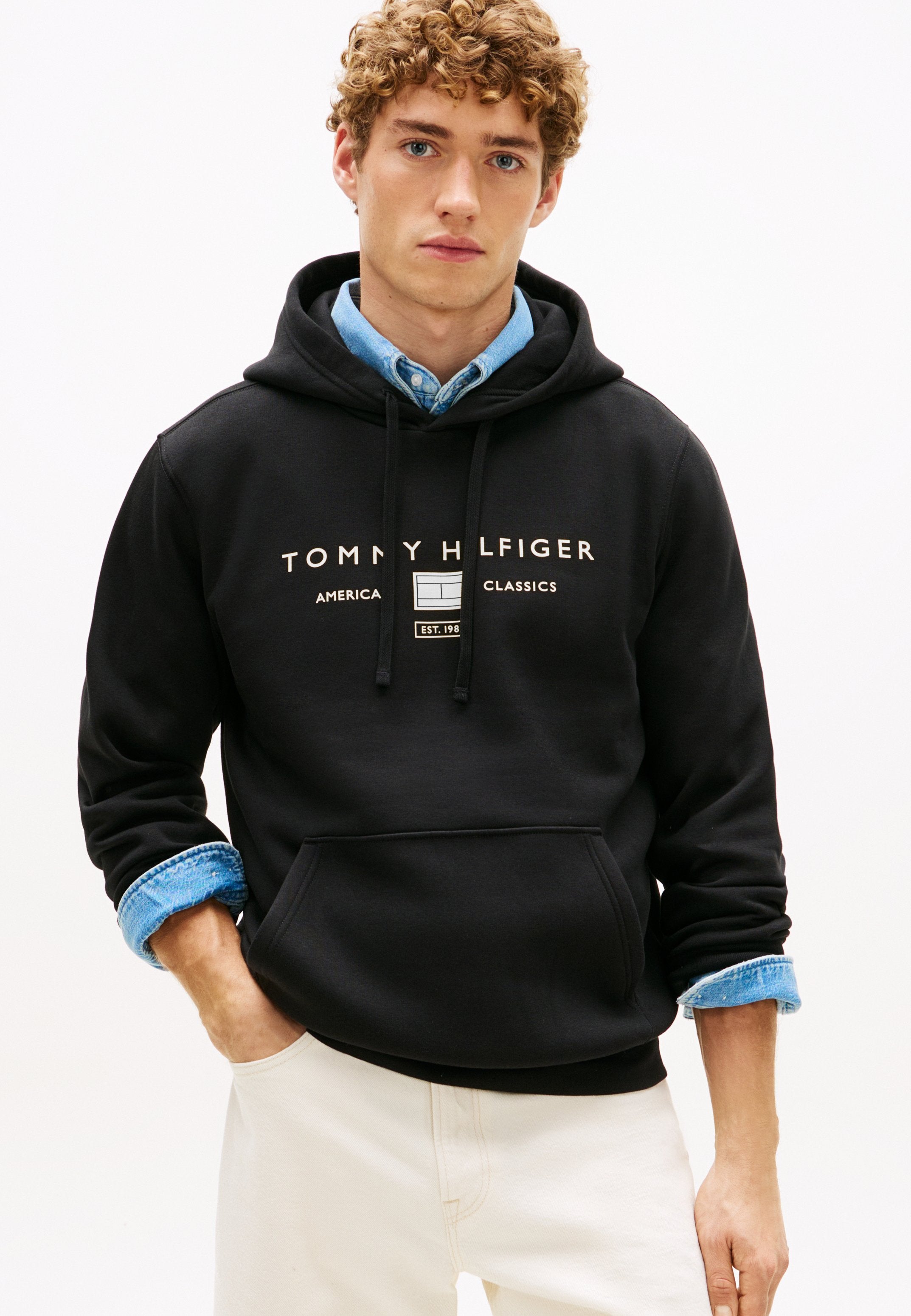 LOGO TERRY DRAWSTRING HOODY Media 3