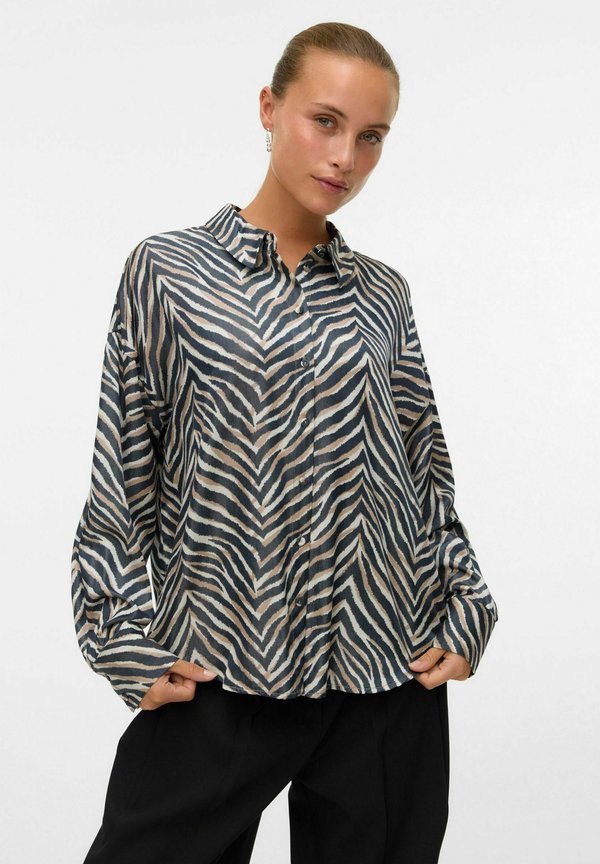 Vero Moda VMVINA - Button-down blouse - black
