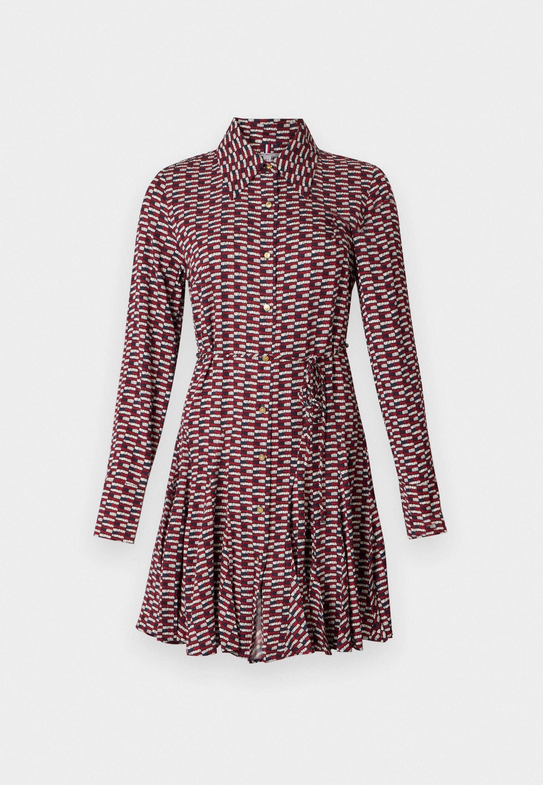 SELF-TIE BELT SLIM MINI SHIRT DRESS Media 1