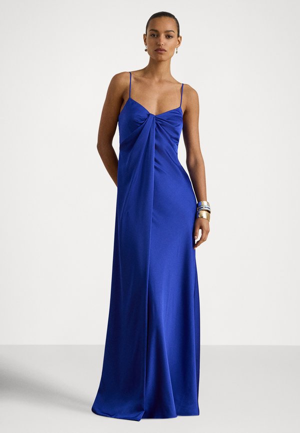 Lauren Ralph Lauren TWIST-FRONT CHARMEUSE SLEEVELESS GOWN