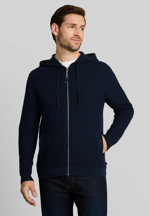 TOM TAILOR STRUCTURED HOOD JACKET KNIT - Cardigan - sky captain blue