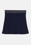 GLITTER WAISTBAND MINI CABLE KNIT SKIRT Media 1
