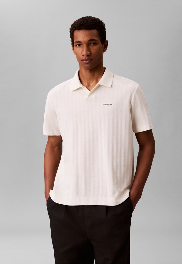 Calvin Klein EASY VERTICAL TEXTURED - Polo shirt - tofu