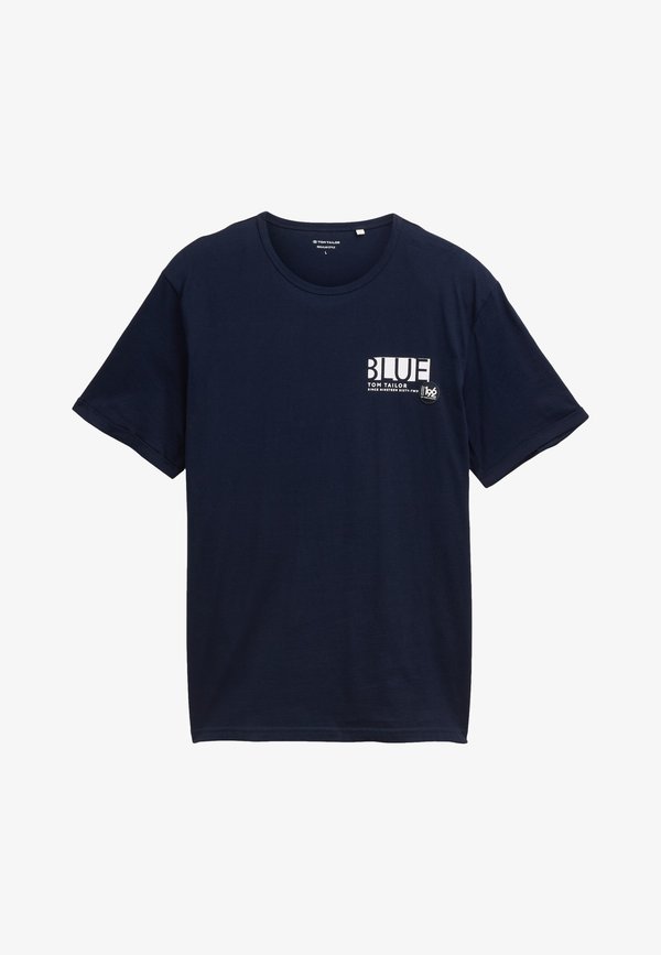 TOM TAILOR KURZARM - Print T-shirt - dunkelblau