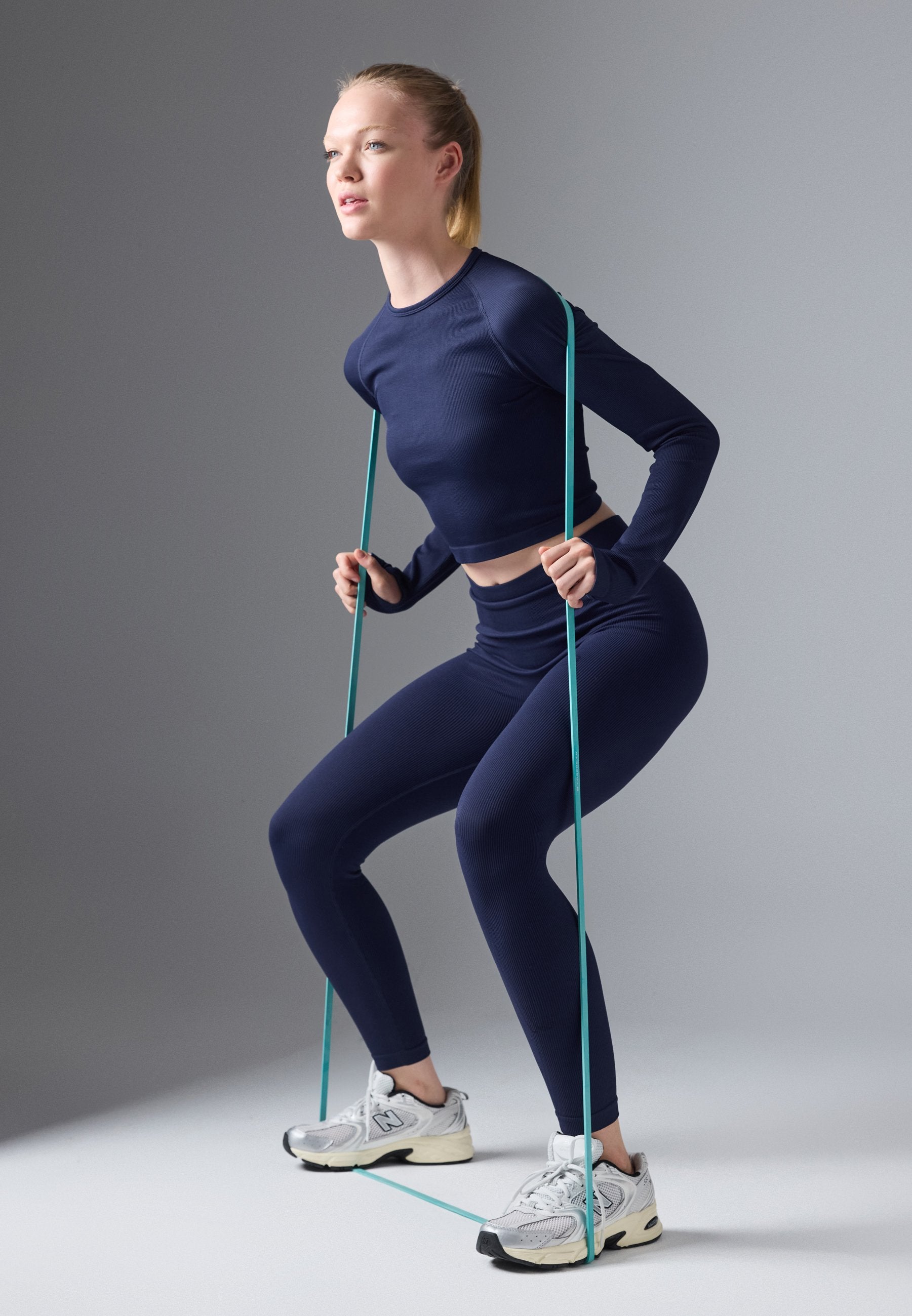 Even&Odd active FULL LENGTH HIGH RISE FINE RIB SEAMLESS LEGGINGS