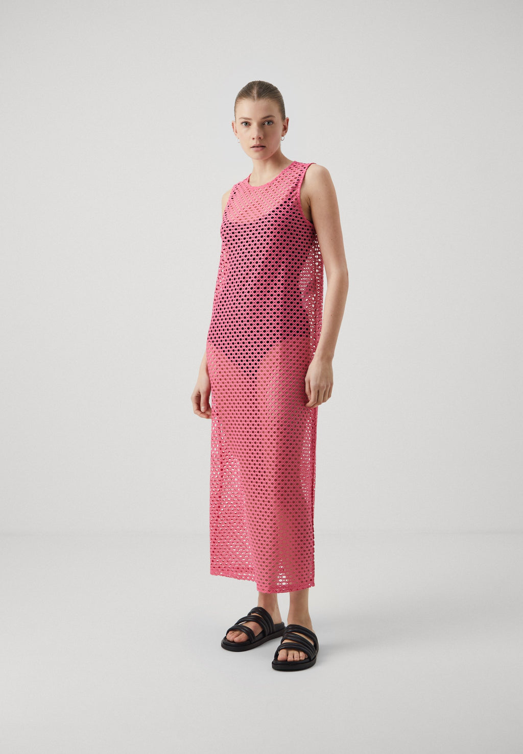 Pieces PCMOCCA O NECK ANKLE DRESS