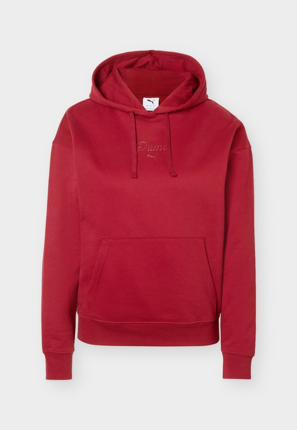 Puma SCRIPT COMFORT HOODIE - Hoodie - garnet glow
