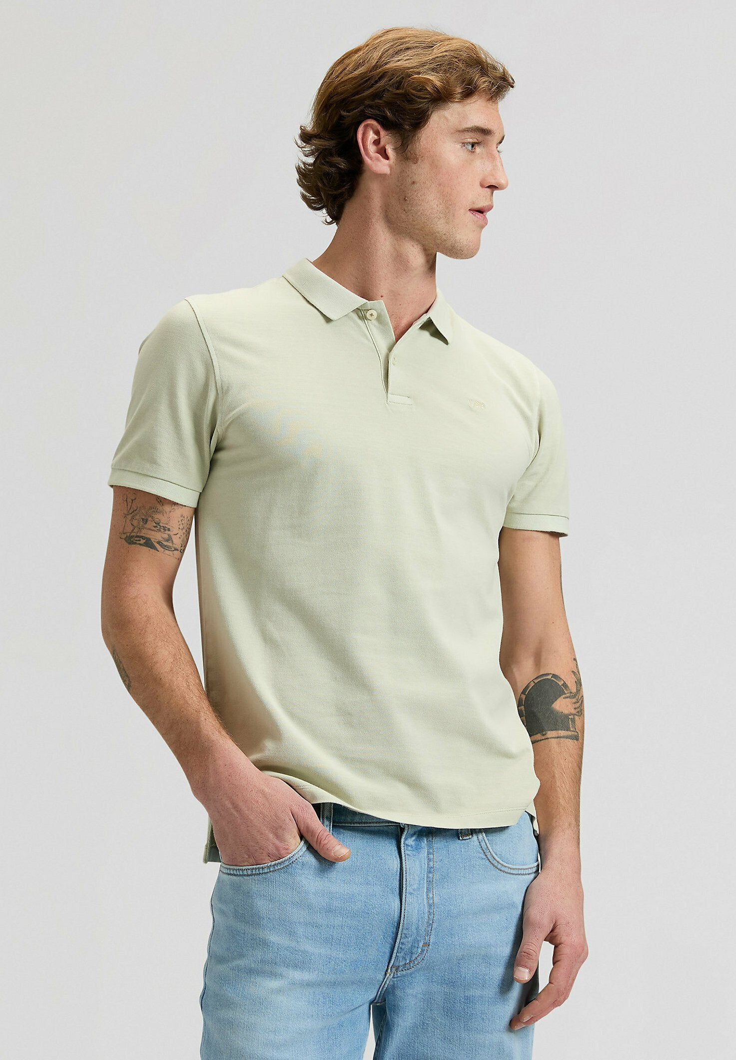 Lee SHORT SLEEVE GARMENT_DYE_POLO FOR MENS - REGULAR FIT