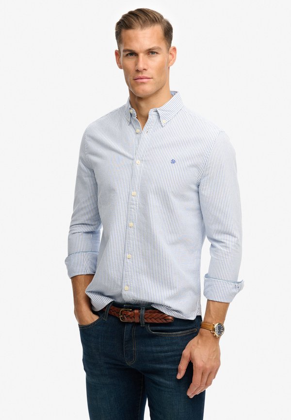 Superdry & Co PREPPY LONG SLEEVE  - Shirt - azure blue chalk stripe