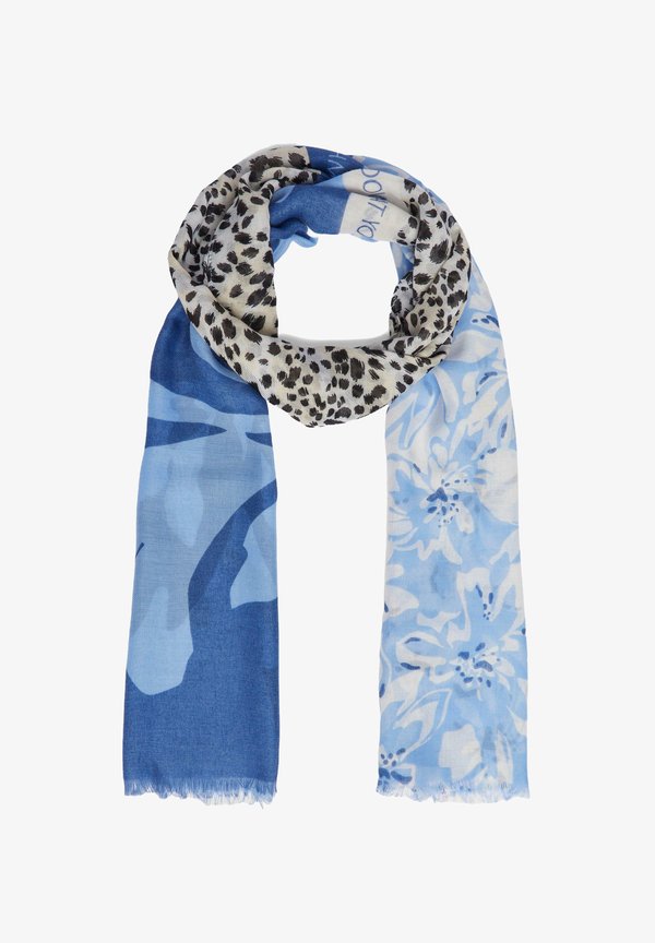 s.Oliver MIT ARTWORK-PRINT - Scarf - royalblau