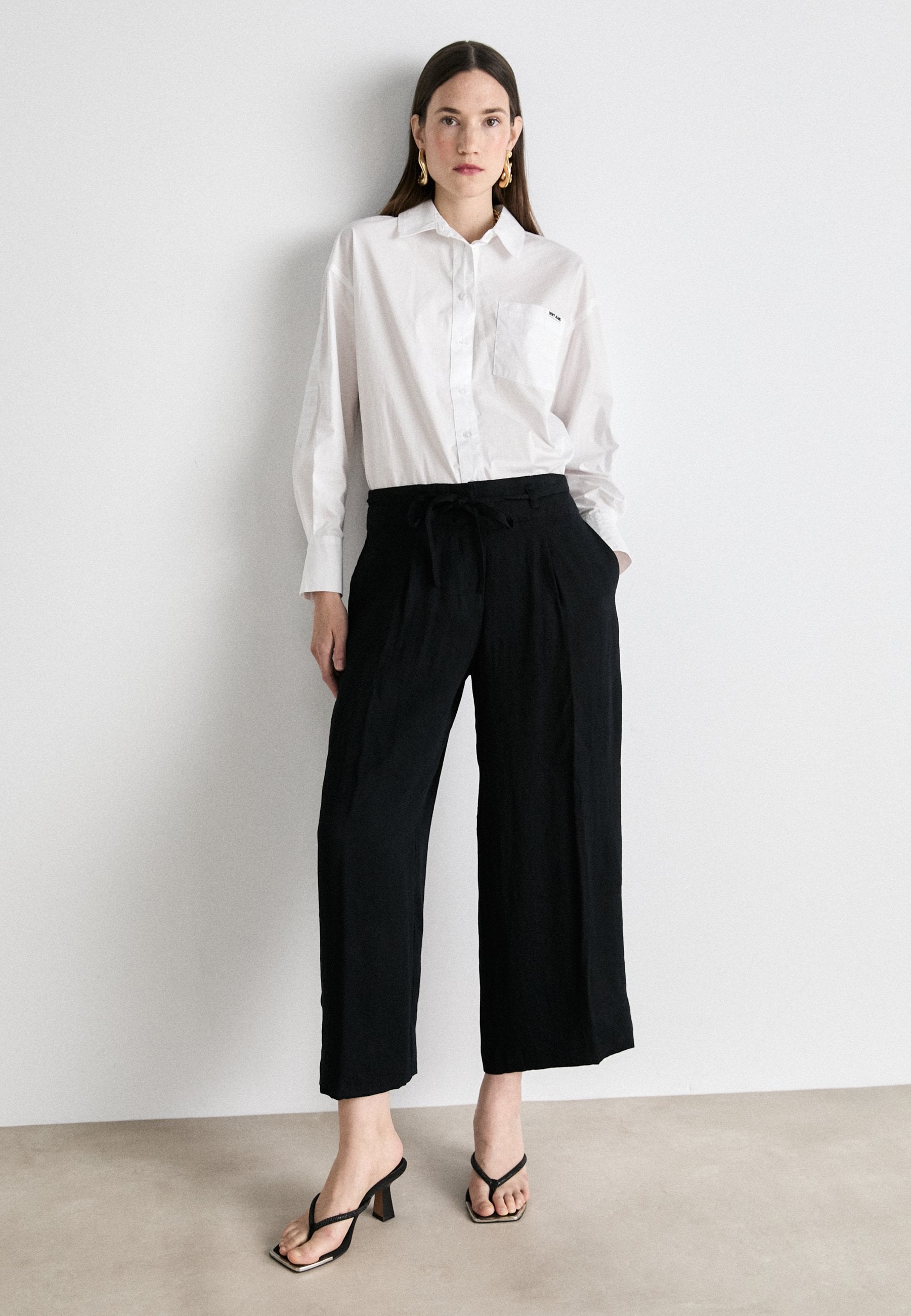 DKNY WIDE LEG PANT TIE WAIST