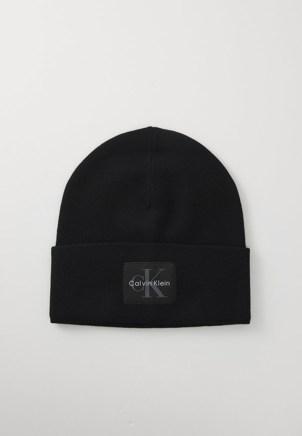 Calvin Klein MONOLOGO PATCH UNISEX - Beanie - black